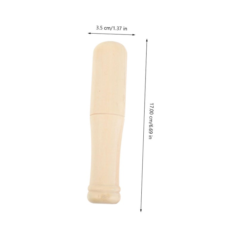 2Pcs Wooden Pestle And Mortar Set For Garlic Pill Medicine Practical Masher Long Handle - Image 4
