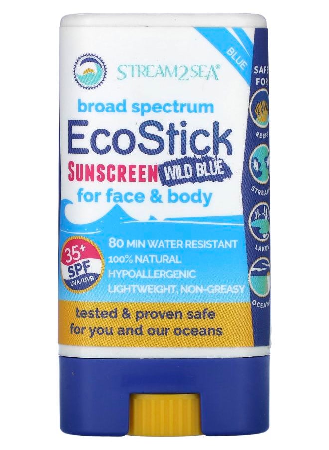 Stream2Sea - EcoStick Sunscreen Wild Blue SPF 35+ 0.5 oz (14 g) - Image 1