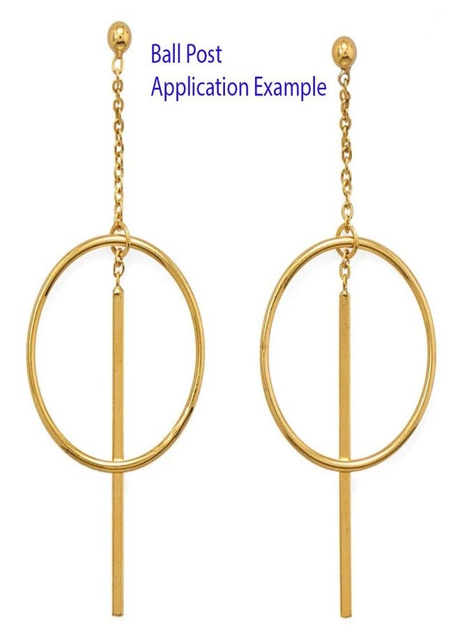 Adabele 40pcs Hypoallergenic Stud Earring Posts 5mm Ball Closed Ring 40pcs Earnut Back Antique Bronze Plated Earrings Making CF224-4 - Image 4