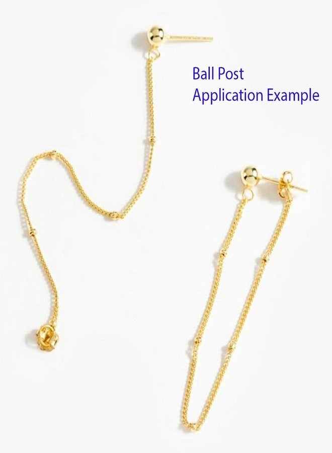 Adabele 40pcs Hypoallergenic Stud Earring Posts 5mm Ball Closed Ring 40pcs Earnut Back Antique Bronze Plated Earrings Making CF224-4 - Image 3