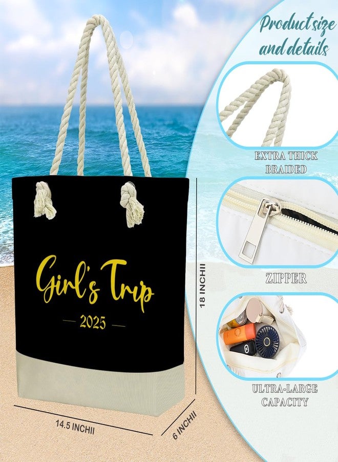 Fokongna Girls Trip Tote Bag,Beach Bag For Women, Black, For Women Best Friend Travel Birthday Gifts, Waterproof Aloha Bags Travel Parties Vacation Shopping Essentials - Image 2