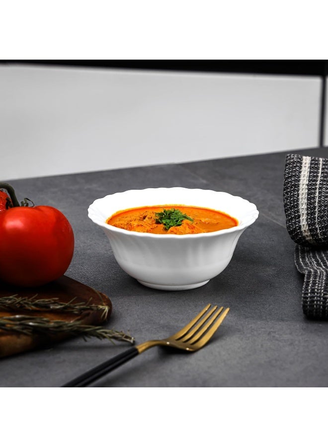 DELCASA Delcasa DC3301 Opalware Soup Bowl, 5-Inch Size, White - Image 2