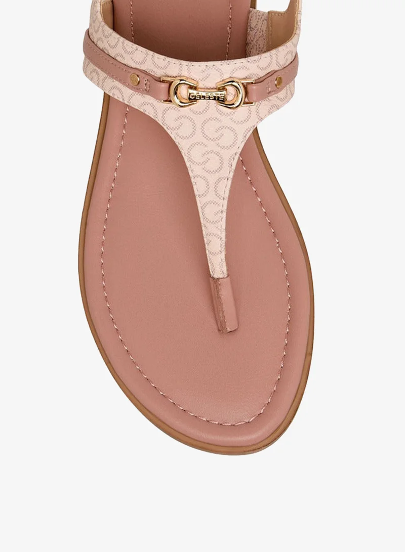 Celeste Pink Women Buckle Closure Strap Sandals for Women | Best Price UAE