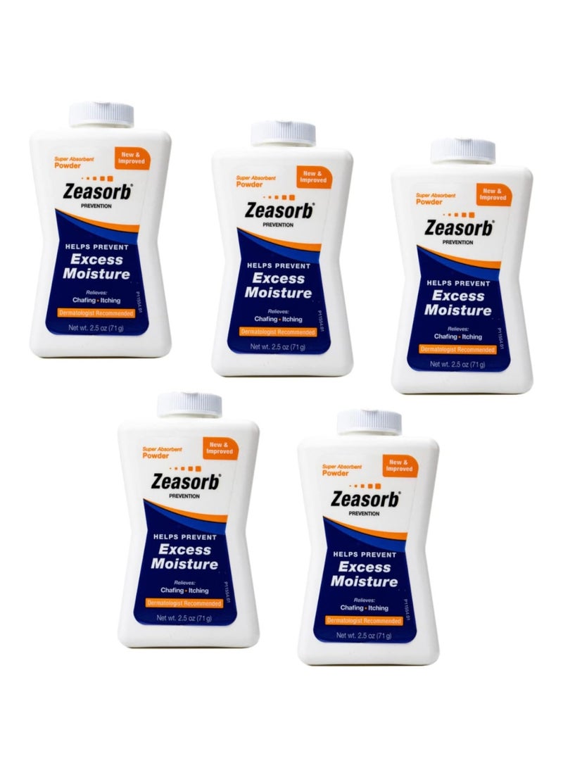 Zeasorb مسحوق سوبر ماص 2 50 أونصة عبوة من 5 - Image 1