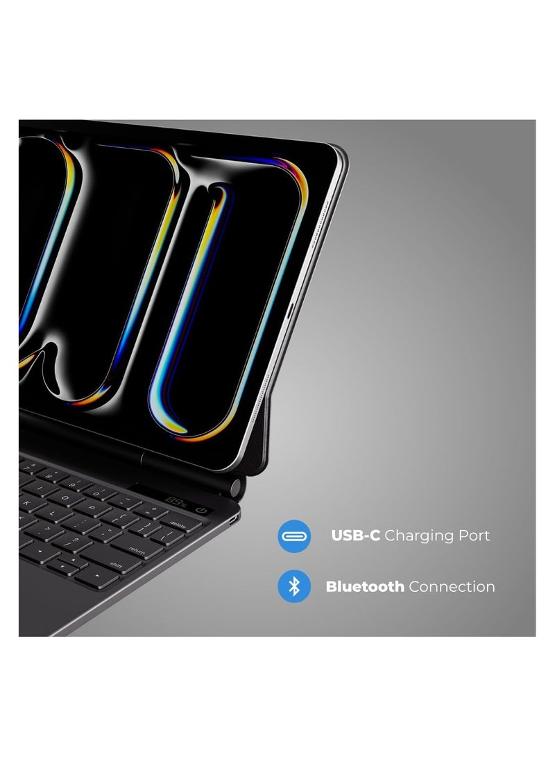 Blupebble Magic Folio with Trackpad Keyboard Eng/Arb for iPad Pro 13 Inch - Image 3