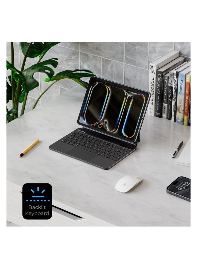 Blupebble Magic Folio with Trackpad Keyboard Eng/Arb for iPad Pro 13 Inch - Image 4