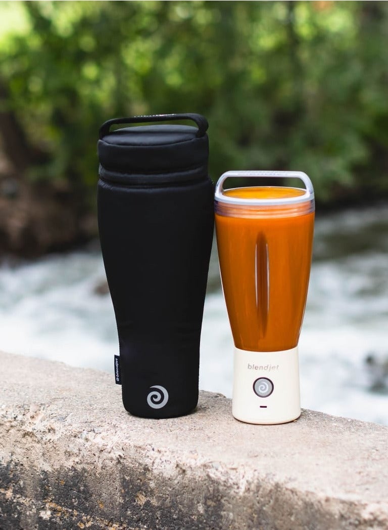 blendjet V2 Insulated Sleeve Accessory | for BlendJet V2 32oz XL Jar, Keeps Smoothies Cold for Hours, Portable w/ High Quality Materials, Leak Proof Nylon, Zippered Top Cover & Wrist Strap - Black - Image 2