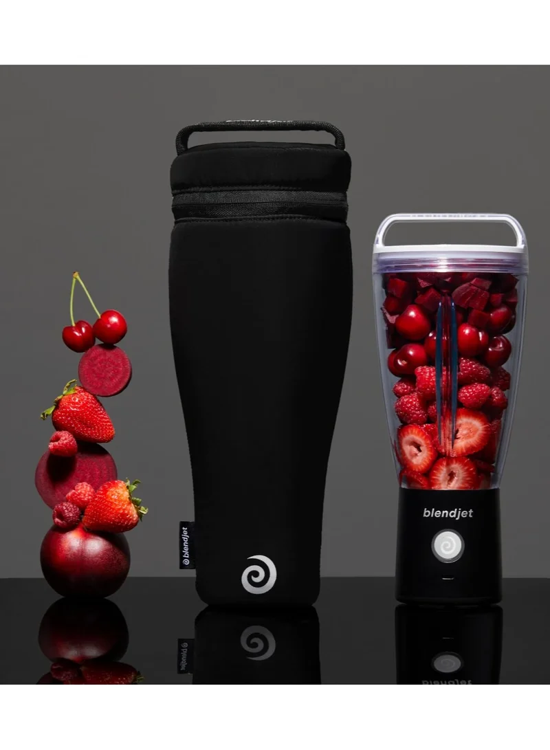 blendjet V2 Insulated Sleeve Accessory | for BlendJet V2 32oz XL Jar, Keeps Smoothies Cold for Hours, Portable w/ High Quality Materials, Leak Proof Nylon, Zippered Top Cover & Wrist Strap - Black