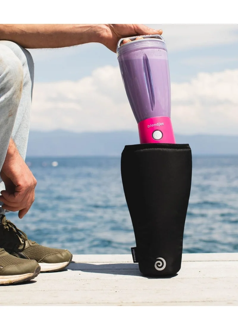 blendjet V2 Insulated Sleeve Accessory | for BlendJet V2 32oz XL Jar, Keeps Smoothies Cold for Hours, Portable w/ High Quality Materials, Leak Proof Nylon, Zippered Top Cover & Wrist Strap - Black