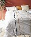 Flber Boho Duvet Cover Cotton Bedding Twin White Comforter, 90in x 68in - Image 2