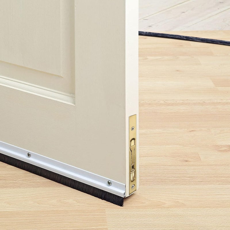 2 Pcs 6 Inch Stainless Steel Door Bolts - Concealed Security Locks for French Doors, Metal Flush Latch for Composite Wood Double Dummy Doors, Elegant Gold Finish - Image 4