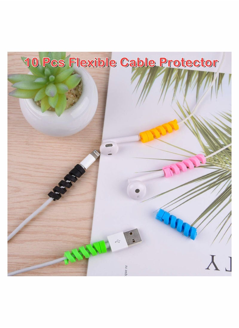 SYOSI - Cute Cable Protector 22Pcs Cable Saver Animal Charging Cable Buddies Cable Protect Sets Compatible for iPhone iPad Charger Cable Only - Image 1