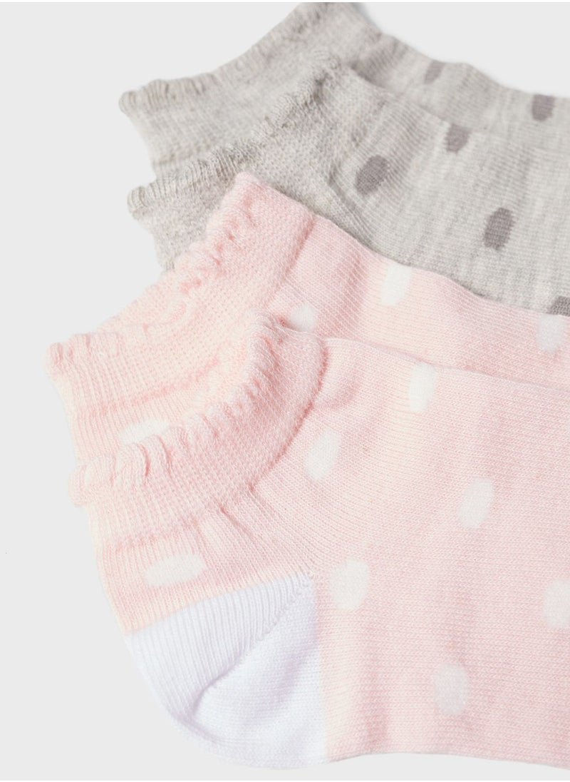 MANGO - Kids 2 Pack Assorted Ankle Socks - Image 1