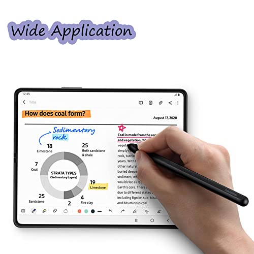 PCTC Galaxy Z Fold 4 S Pen Fold Edition,S Pen Z Fold 4,4096 Pressure Levels,Stylus Pen Replacement for Samsung Galaxy Z Fold 4 5G + Tips/Nibs(Black) EF- FF92PCBEGUS - Image 2