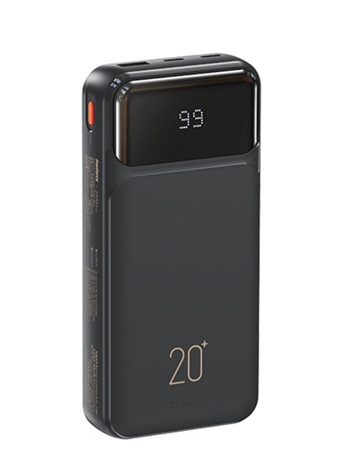 Portable Power Bank with LED Digital Display, 22.5W PD Fast Charging, Built-in Cables, Multi-Port Output, Type-C & USB, Lightweight, 10000mAh  – Black/White - Image 2