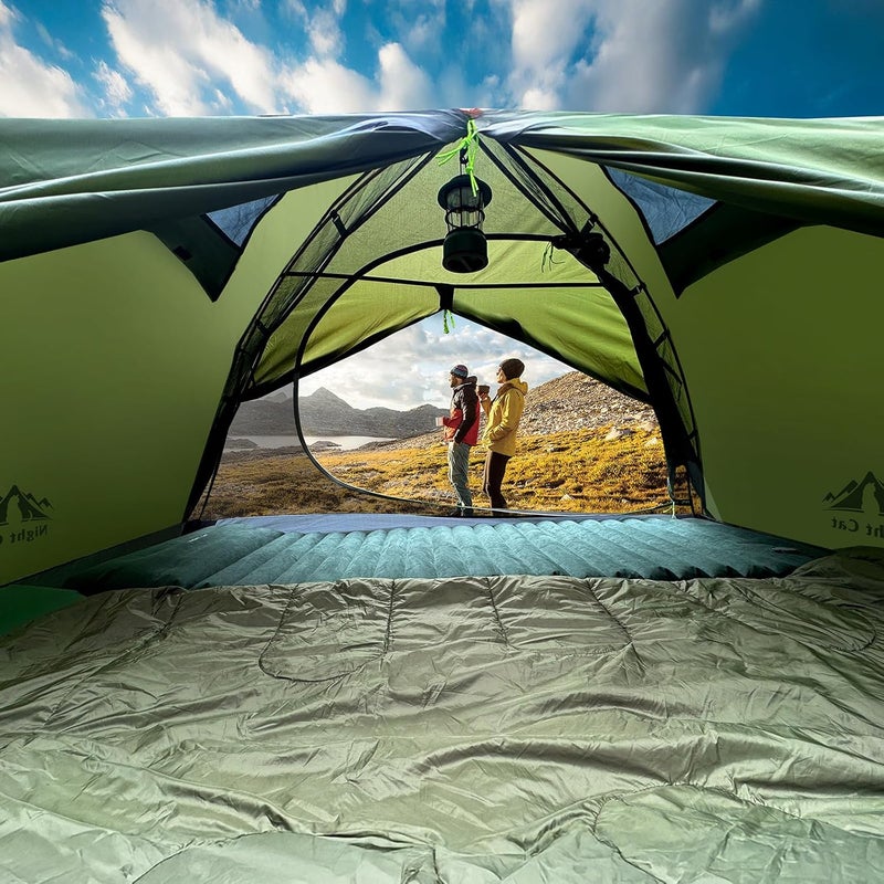 Night Cat 2-Person Waterproof Lightweight Backpacking Tent with Aluminum Poles and Rainfly - Image 5