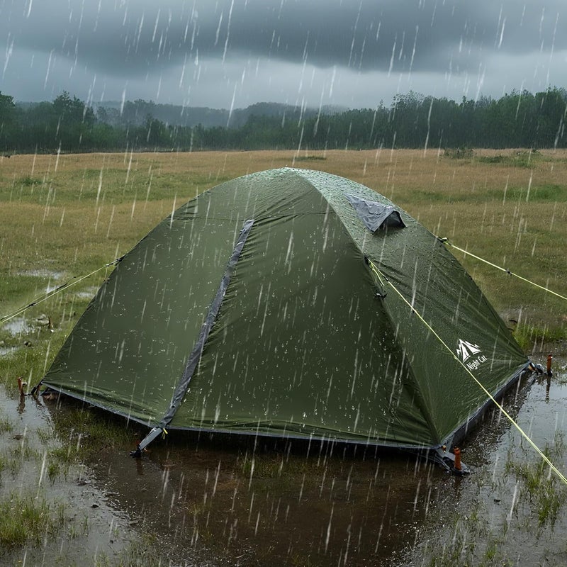 Night Cat 2-Person Waterproof Lightweight Backpacking Tent with Aluminum Poles and Rainfly - Image 3