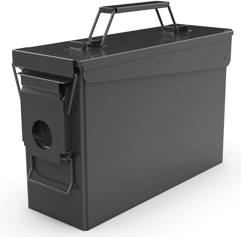 Patron 30 & 50 Cal Ammo Can Metal Ammo Box Storage Crate Case for Shotgun Bullet Rifle Ammunition Waterproof (Black or Green) - Image 1