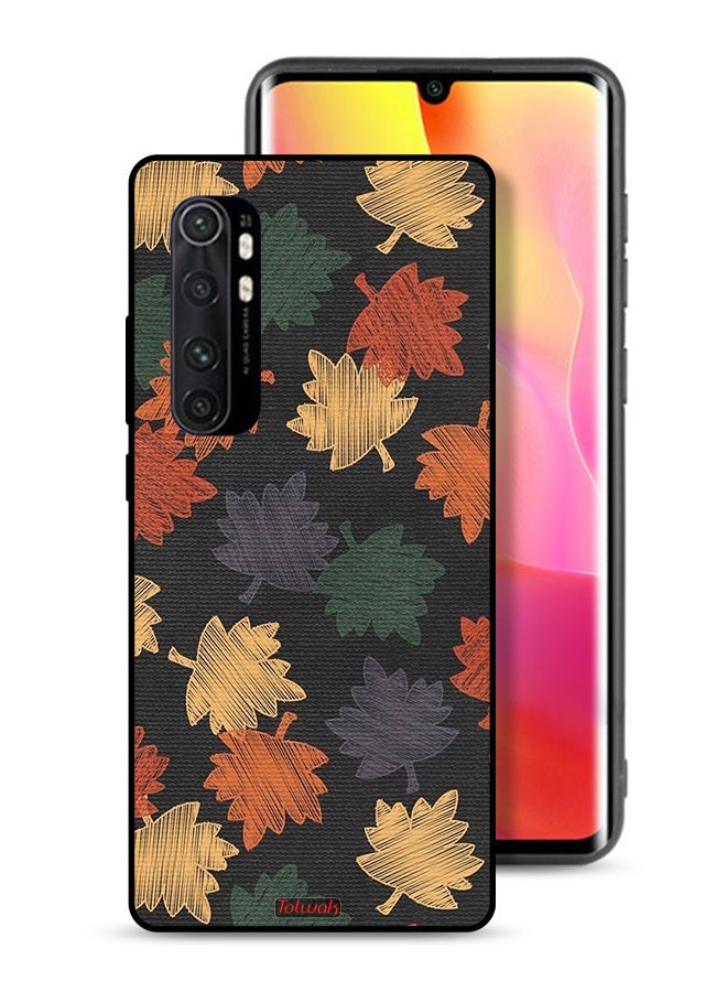 Tolwak Xiaomi Mi Note 10 Lite Protective Case Cover Autumn Leaves Art - Image 1