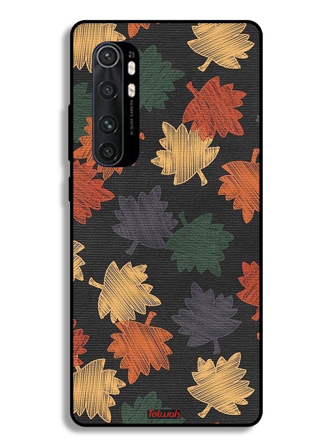 Tolwak Xiaomi Mi Note 10 Lite Protective Case Cover Autumn Leaves Art - Image 2
