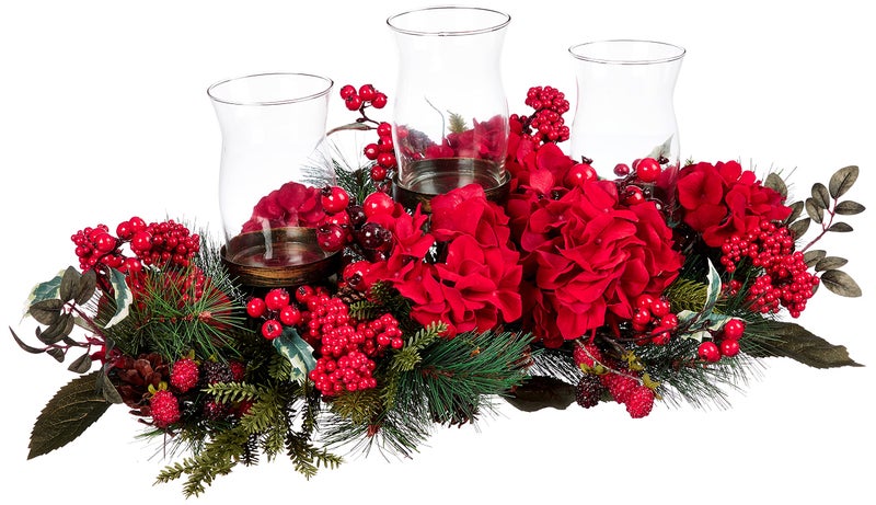 Nearly Natural Nearly Natural Artificial Hydrangea Holiday Candelabrum 