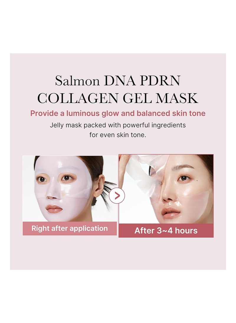 ميديكيوب مجموعة أقنعة جيلي متغيرة اللون من ميديكيوب لبشرة غير متساوية اللون وإشراقة مشرقة: قناع جيلي وردي بالكولاجين من حمض السلمون PDRN (4 قطع) وقناع جيلي ذهبي فاتح بالكركم وحمض الكوجيك (4 قطع) - Image 2