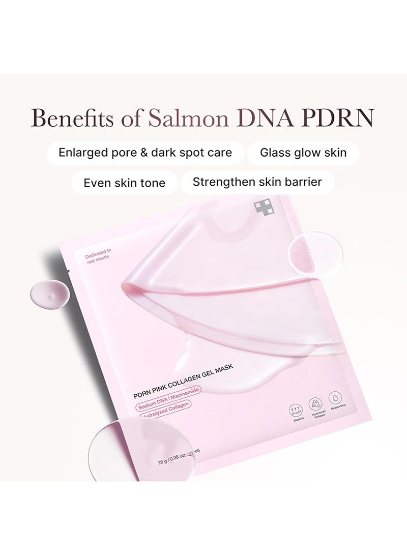 Color-Changing Jelly Mask Set For Uneven Skin Tone & Radiant Glow: Salmon DNA PDRN pink collagen jelly gel mask (4ea) and Kojic Acid Turmeric Brightening Gold Jelly Gel Mask (4ea) - Image 4