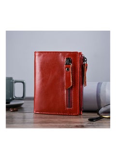 Retro Anti Magnetic Head Layer Leather Zero Purse Wallet Zipper Red - pzsku/Z31FC2AAB39919A8409B7Z/45/_/1740836709/740c7e08-2d97-4901-bc20-43da32552714