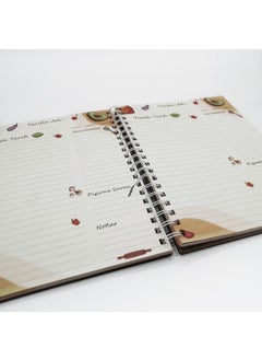 Vagonik Specially Designed Large Size 160 Page Recipe Book with Wooden Cover  - Image 4