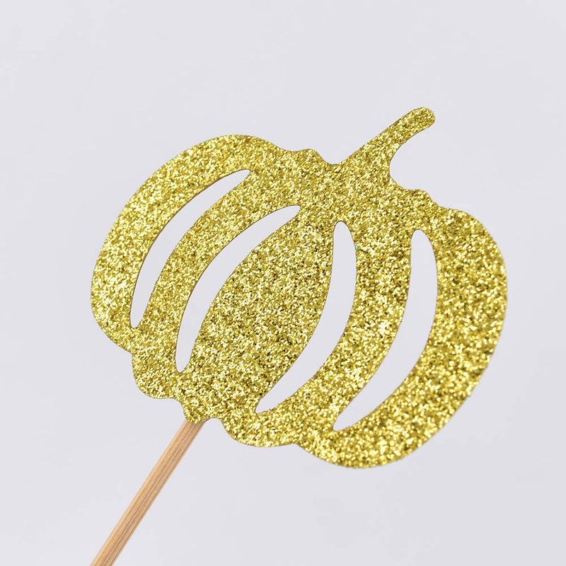 HOKPA Thanksgiving Cupcake Toppers  36 Pcs Glitter Turkey Pumpkin Maple Leaf Chestnut Muffin Food Cupcake Picks for Thanksgiving Day Party Anniversary Decorations - Image 4