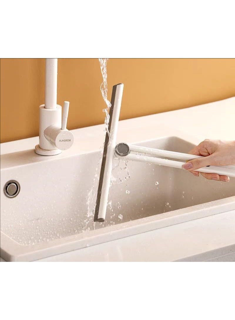 Multi-Purpose Silicon Squeegee, Household Cleaning Tools, Mirror Wiper, Glass Window Cleaner Apply to Tiles, Shower Doors, Bathroom, Mirrors, and Car Windows, Doors - Image 4