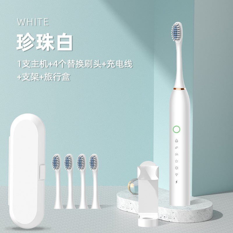Electric Toothbrush Charging Adult Soft Hair Automatic Sound Wave Charging Smart Tooth Cleaning Artifact For Lovers - Image 1
