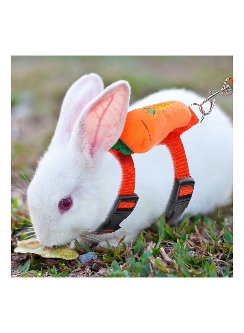 SYOSI Bunny Rabbit Harness 4 Sets Leash Set Small Pet Cute Vest Harness Leash Ferret Harness Guinea Pig Harness Ferret Leash with Decorations for Bunny Kitten Puppy Small Pets (Fruit) - Image 5