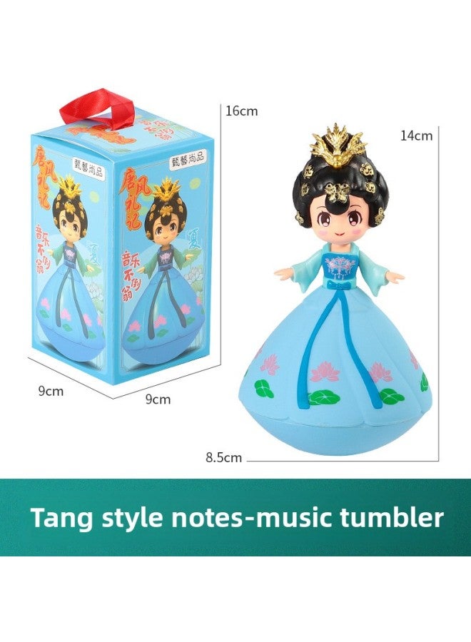 Cartoon Datang Music Tumbler Creative Ornaments Poet Doll Souvenir Doll Stall Supply Manufacturers Direct Supply-Color:103 Little Sister Music Tumbler-summer-Height:16*9*9 - Image 1