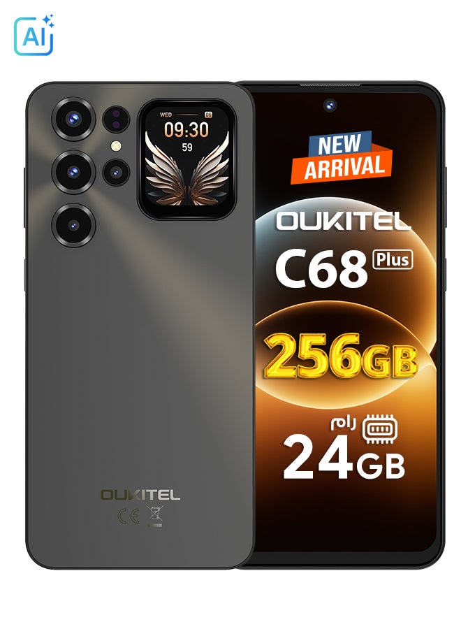 Oukitel C68 Plus Dual SIM Grey 8+16GB RAM 256GB 4G - Middle East