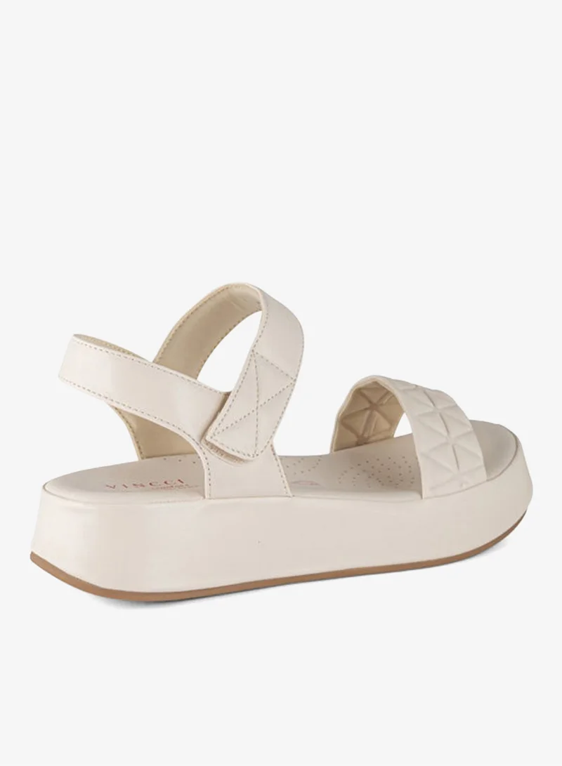 Vincci Beige Women Multi Strap Wedge Sandals for Women | Best Price UAE
