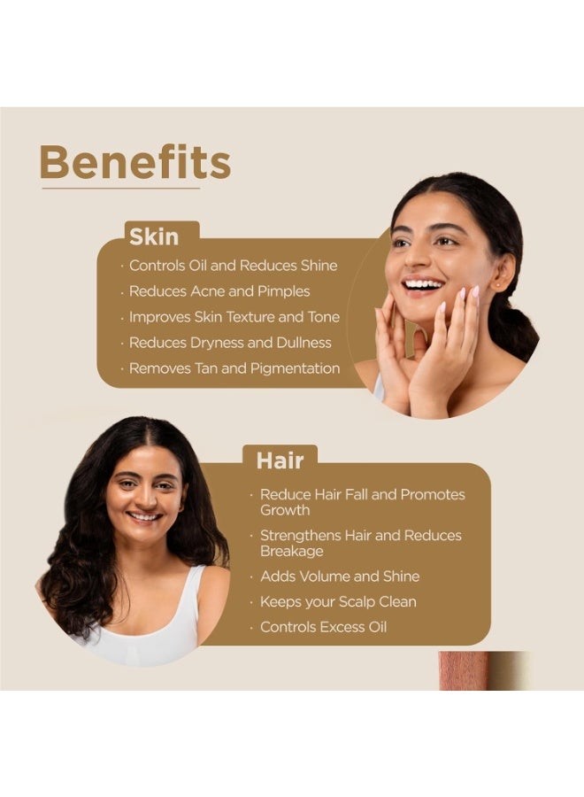 INDUS VALLEY Bio Organic Multani Mitti Powder Natural Fuller’s Earth for Face & Hair Packs Removes Dead Skin, Cleanses Pores, Reduces Dandruff & Scalp Itchiness Soft & Glowing Skin (200g) - Image 2
