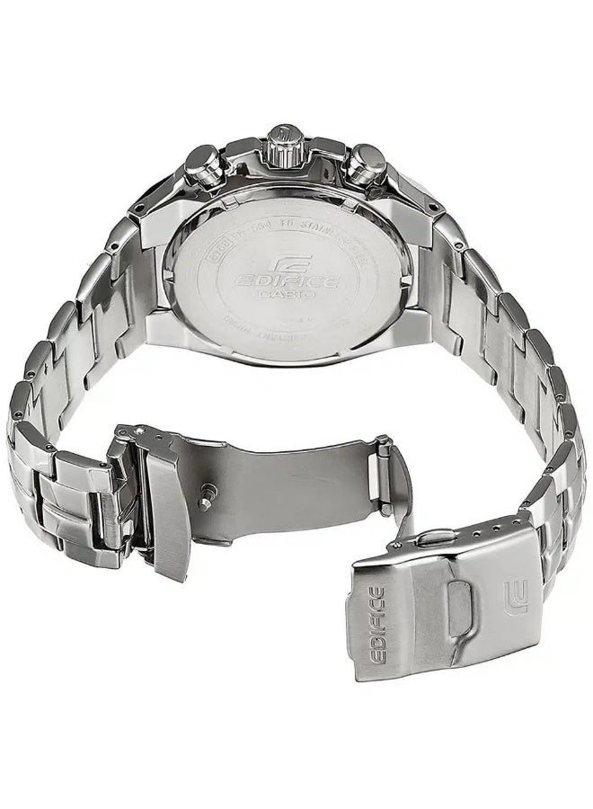 CASIO Men’s Chronograph Watch – Casio Edifice EF-550D-7AV, White Dial with Stainless Steel Silver Strap - Image 2