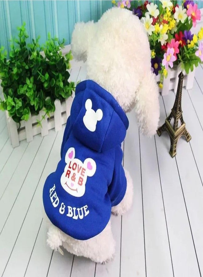 Gojira Pet Dog Cat Woolen Hoodie Warm Winter Clothes Blue XL - Image 2