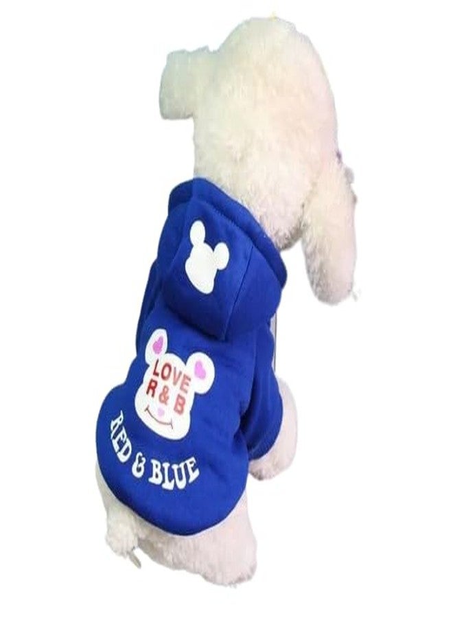 Gojira Pet Dog Cat Woolen Hoodie Warm Winter Clothes Blue XL - Image 5
