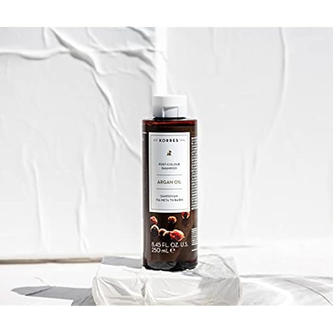 KORRES ARGAN OIL SHAMPOO, CLEANSING AND CARE FOR COLOURED HAIR, DERMATOLOGICALLY TESTED & VEGAN, 250 ML - Image 3