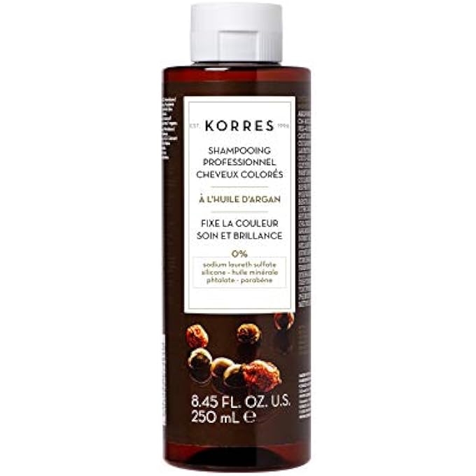KORRES ARGAN OIL SHAMPOO, CLEANSING AND CARE FOR COLOURED HAIR, DERMATOLOGICALLY TESTED & VEGAN, 250 ML - Image 2