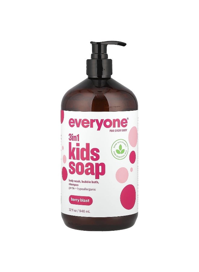 Everyone Everyone, 3 in 1 Kids Soap, Berry Blast, 32 fl oz (946 ml)  - Image 1