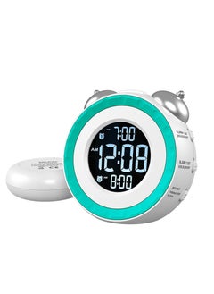 Aookay Loud Alarm Clock with Bed Shaker  0-100% Dimmer Vibrating Alarm Clock for Heavy Sleepers or Hearing Impaired Easy to Set USB Charging Port  - Image 1