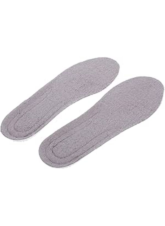 PartyKindom Winter Self-Heating Thermal Insoles Grey Unisex Thick Soft Shock Absorbing Inserts for Boots Sports Shoes - Image 1