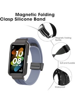 X-level Straps Compatible With Honor Band 6/ Honor Band 7 With Metal Frame+Adjustable Silicone Band With Magnetic Folding Buckle Quick Release Silicone Straps for Women Men Boy Girl Teenager  - Image 3