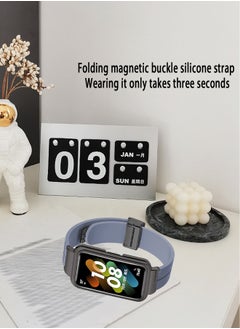 X-level Straps Compatible With Honor Band 6/ Honor Band 7 With Metal Frame+Adjustable Silicone Band With Magnetic Folding Buckle Quick Release Silicone Straps for Women Men Boy Girl Teenager  - Image 5
