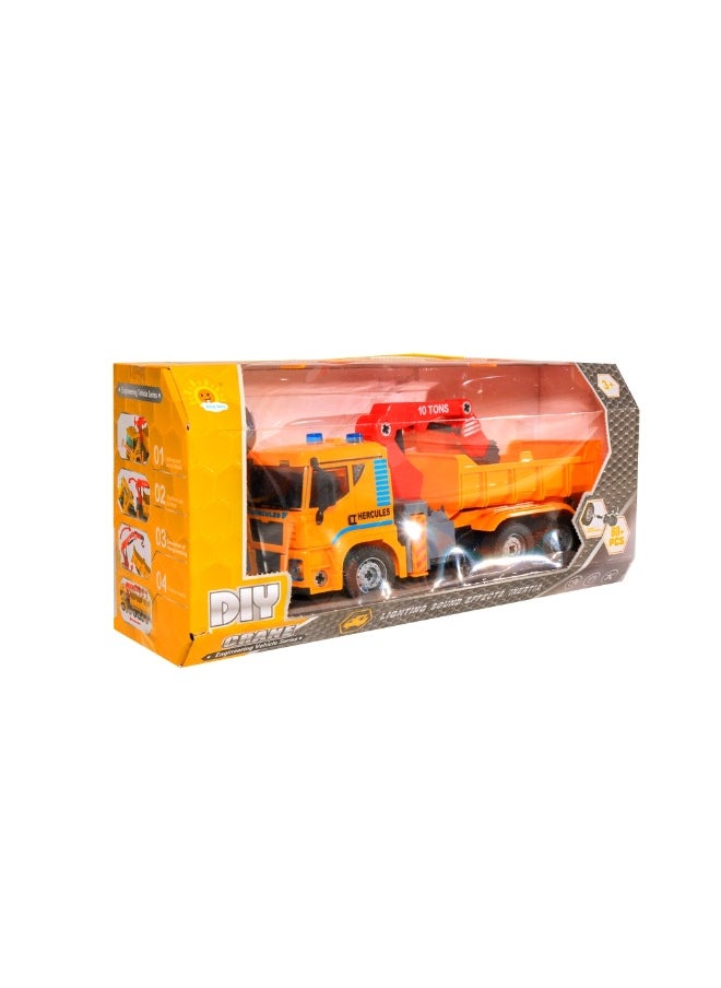 Diy Construction Crane Truck Toy with Drill Tool 80 Pieces-3201-3  - Image 1