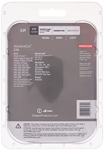 Oregon S39 AdvanceCut Replacement Chainsaw and Pole Saw Chain for 10-Inch Guide Bars, 39 Drive Links, Pitch: 3/8", .050" Gauge, Fits Atlas, Makita, Poulan, and More - Image 2