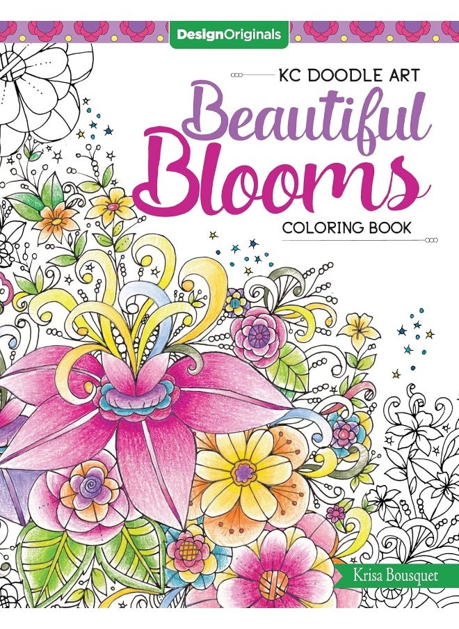 KC Doodle Art Beautiful Blooms Coloring Book  - Image 1